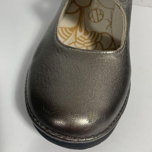 Fly London Yasi Metallic Bronze Leather Platform Wedge Shoes - EUR 37 W - Picture 6 of 16